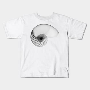 Monochrome Seashell Kids T-Shirt